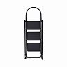 Стремянка стальная Nika, 3 широкие ступени, 1,211 м, черная фото