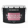 Краска для детских и спален Komandor Interior Kids&Bedroom, матовая, база C, бесцветная, 9 л фото