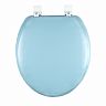 Сиденье для унитаза мягкое Мультипласт Групп, 41,5 x 35,5 x 5,5 см, голубое фото