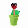 Набор для мытья посуды Vigar Ladybug (щетка, губка на подставке) фото