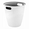 Кашпо напольное InGreen Rattan, с внутренним горшком, 20 л, белоснежный жасмин фото