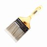 Кисть плоская Кедр Эксперт №4, искусственная щетина, деревянная ручка, 100 мм фото