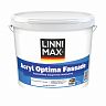 Краска фасадная Linnimax Acryl Optima Fassade, матовая, база 1, белая, 2,5 л фото