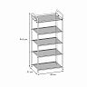 Подставка для обуви ЗМИ Верона 15, 5-ти полочная, 30 x 45 x 95 см, черная фото