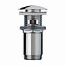 Донный клапан для раковины Wirquin Quick Clac, 1 1/4", удлиненный, крышка 63 мм, с переливом, хром фото