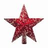Верхушка на елку Звезда, 20 см, бордовая фото