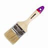 Кисть плоская Krafor Евро №2,5, натуральная щетина, деревянная ручка, 63 мм фото