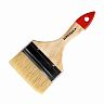 Кисть плоская Шабашка №4, натуральная щетина, деревянная ручка, 100 мм фото