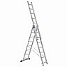 Лестница-стремянка трехсекционная Alumet H3 5308, алюминиевая, 3 x 8 ступеней, 2,25 - 5,01 м фото