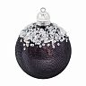 Набор елочных шаров, с блестками, d 8 см, 3 шт, серый фото