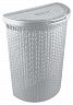 Корзина для белья Econova Eco Style, 460 x 265 x 610 мм, светло-серая фото