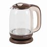 Стеклянный чайник электрический Energy E-281, 1,7 л, пластик коричневый фото