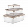 Набор контейнеров для продуктов Sugar&Spice Vanilla, прямоугольные, 3 шт фото