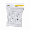 Розетка четверная накладная IEK Октава, без заземления, 10 А, 250 В, IP20, белая фото