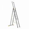 Лестница-стремянка трехсекционная Alumet P3 9310, алюминиевая, 3 x 10 ступеней, 2,96 - 6,89 м фото