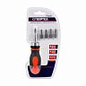 Отвертка реверсивная Park, с набором бит, 6 предметов фото
