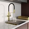 Смеситель для кухни IDDIS Ikon, с гибким изливом и подключением к фильтру, золото матовое фото
