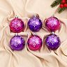 Набор елочных шаров Зимнее волшебство Снежная феерия, d 6 см, 6 шт, сиренево-фиолетовый фото