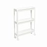 Этажерка на колесах Violet Vikea, 3 полки, 530 x 175 x 1025 мм, пластик, белая фото