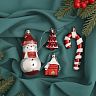 Украшение декоративное новогоднее Зимнее волшебство Забавы снеговика, 4 шт фото