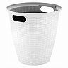 Кашпо напольное InGreen Rattan, с внутренним горшком, 50 л, белоснежный жасмин фото