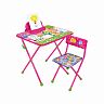 Комплект детской мебели Nika Фиксики Фикси Знайка, стол + стул, розовый фото