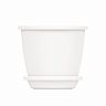 Горшок для цветов Альтернатива Афина, с поддоном, 2,2 л, белый фото