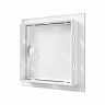 Люк-дверца ревизионная Evecs Л1010Р, ABS-пластик, с ручкой, с фланцем 98 x 98 мм, 122 x 122 мм фото