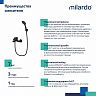 Смеситель для ванны с душем Milardo Rora, черный матовый фото