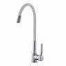 Смеситель для кухни PLStart PG54022B23, с гибким изливом, хром/белый фото