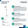 Душевая система с тропическим душем Milardo Stripe STRSB1FM06, со смесителем, хром фото