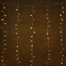 Электрогирлянда Vegas Занавес, с блоком питания, 6 нитей, 96 LED ламп, 1,5 x 1,5 м, теплый свет фото