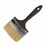 Кисть плоская Krafor №4, натуральная щетина, пластиковая ручка, 100 мм фото