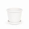 Горшок для цветов Альтернатива Афина, с поддоном, 3 л, белый фото