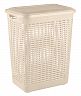 Корзина для белья Econova, 370 x 260 x 465 мм, 30 л, бежевая фото