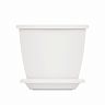 Горшок для цветов Альтернатива Афина, с поддоном, 5,5 л, белый фото