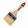 Кисть плоская Шабашка №3, натуральная щетина, деревянная ручка, 75 мм фото
