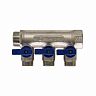 Коллектор универсальный с шаровыми кранами СТМ, 1/2" x 3/4" x 3 выхода (наружная резьба) фото