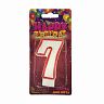 Свеча для торта Волшебная страна цифра 7, белая фото