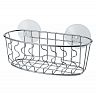 Полка-корзина для ванной на присосках Рыжий кот Eline-B-2, 17,3 x 7 x 6,2 см, хромированная фото