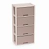 Комод четырехсекционный Альтернатива Колорит, 47,5 x 30 x 94 см, бежевый фото
