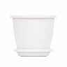 Горшок для цветов Альтернатива Афина, с поддоном, 1,1 л, белый фото