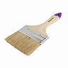 Кисть плоская Krafor №4, натуральная щетина, деревянная ручка, 100 мм фото