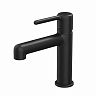 Смеситель для раковины с коротким изливом IDDIS Aiger AIGBL00i01, черный матовый фото
