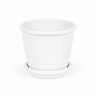 Горшок для цветов Альтернатива Афина, с поддоном, 2,2 л, белый фото