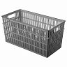 Корзина для хранения Бытпласт Simplify, 27,4 x 14 x 13,8 см, серая фото