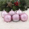 Набор елочных шаров Зимнее волшебство Лагуна, d 8 см, 6 шт, розовый фото