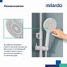 Лейка для душа Milardo Rora, 4 режима, белая матовая фото