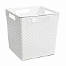 Корзина для хранения Violet Береста, с крышкой, 29,4 x 29,4 x 30,1 см, белый фото