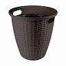 Кашпо напольное InGreen Rattan, с внутренним горшком, 30 л, горький шоколад фото